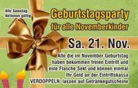 Geburtstagsparty November @Disco Alm