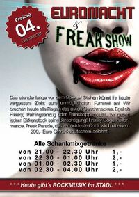 Euronacht & Freakshow@Tanzpalast Oepping