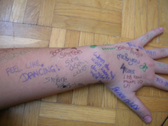 my hand after a school day!!! - 