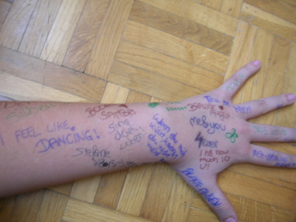 my hand after a school day!!! - 