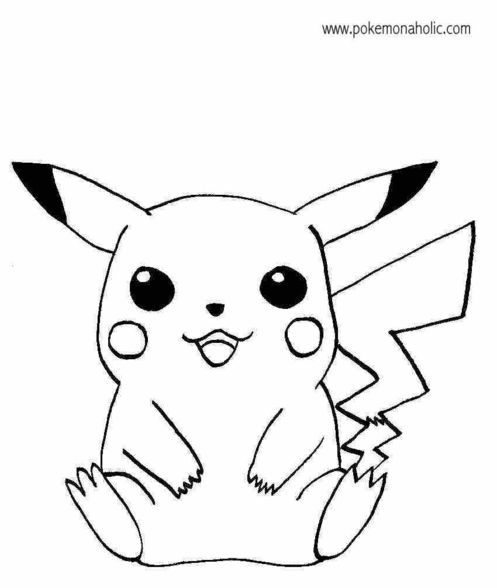 Pikachu (schwarz-weiß) - 