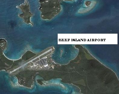 Flughafen von Beef Island - 