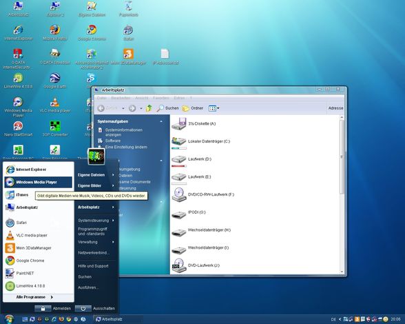 Windows XP wird Windows 7 - 