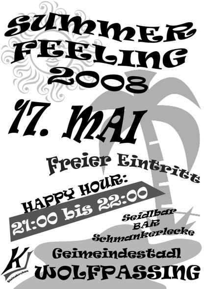 Summer Feeling 08 Plakatentwurf - 