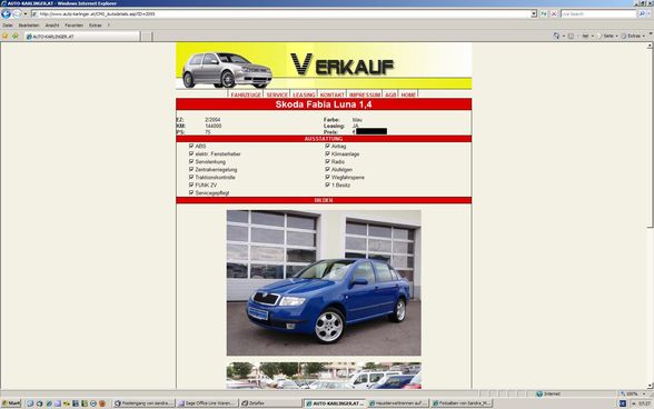 Skoda Fabia Luna 1,4, 2. Wagen *gg* - 