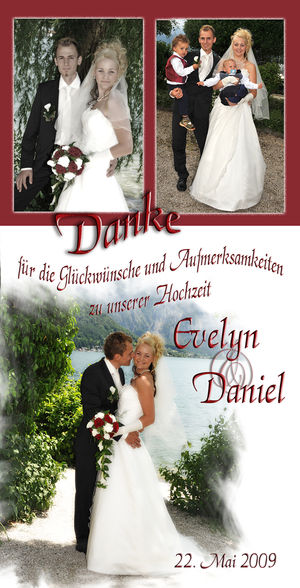 Dankeschönskarten zur Hochzeit - 