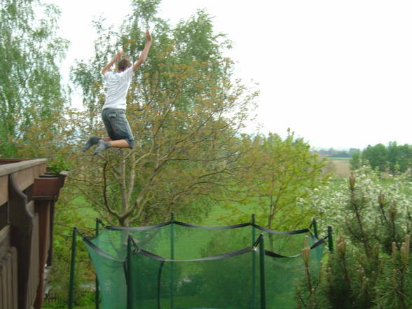 Fun at our trampoline at home - 