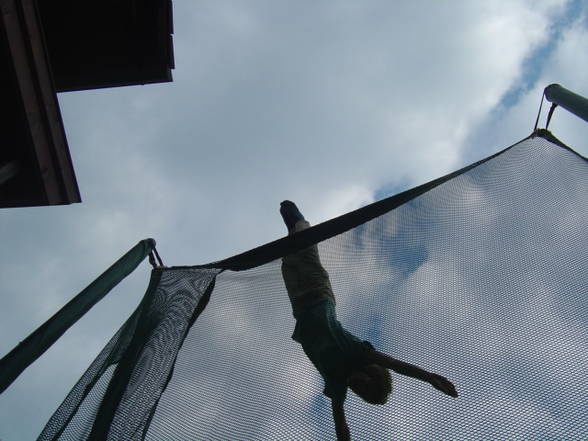 Fun at our trampoline at home - 