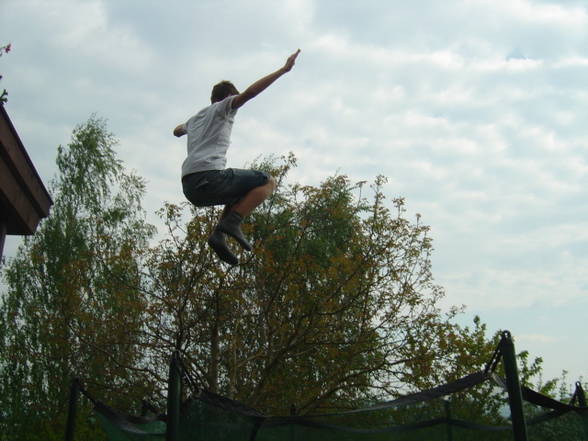 Fun at our trampoline at home - 