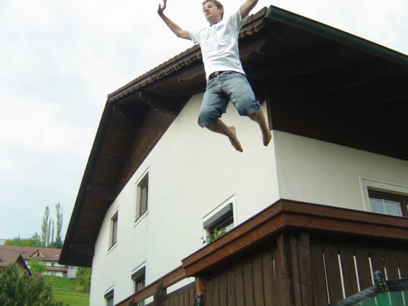 Fun at our trampoline at home - 