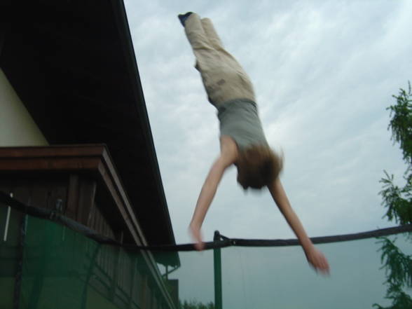 Fun at our trampoline at home - 