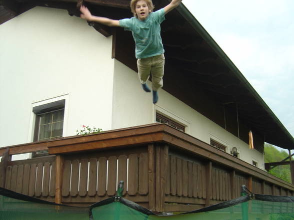 Fun at our trampoline at home - 