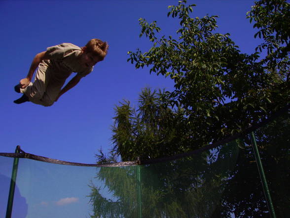 Fun at our trampoline at home - 