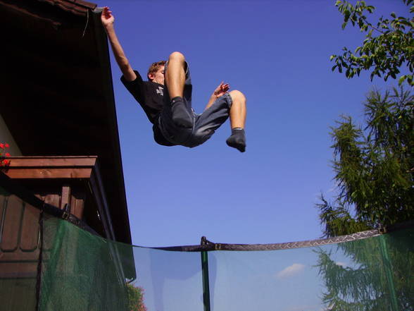 Fun at our trampoline at home - 