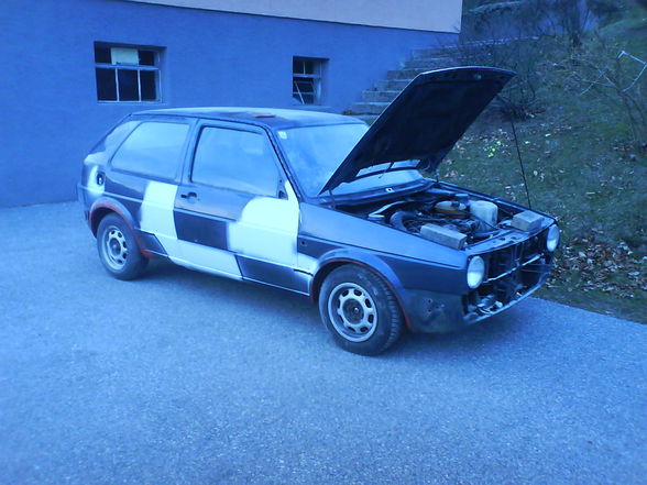 Umlackierung Vw Golf2 (Winterauto) - 