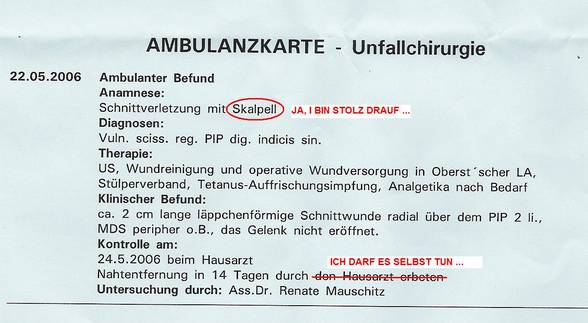 I war grad im Krankenhaus ... - 