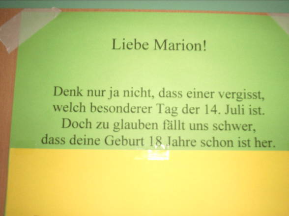 14.7.2006 - Mein 18. Geburtstag - 