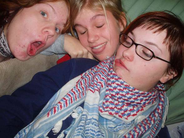 Lisa, Meli und ich in da Schui - 