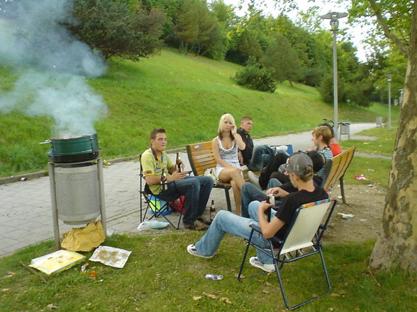 Grillen im Stadion - 