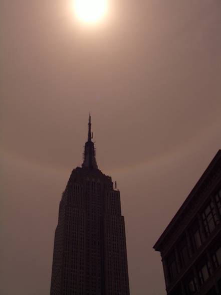 statue of liberty and the empire state - 