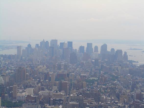 statue of liberty and the empire state - 