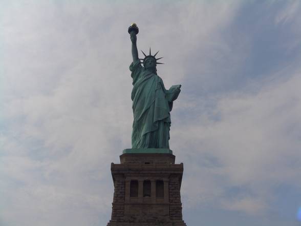 statue of liberty and the empire state - 