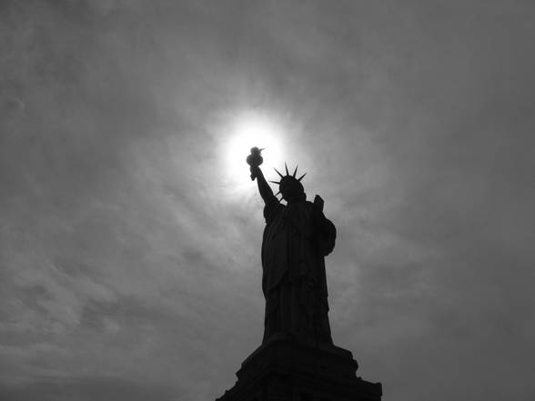 statue of liberty and the empire state - 