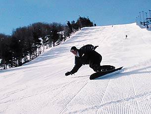 snowboarding with some friends - 