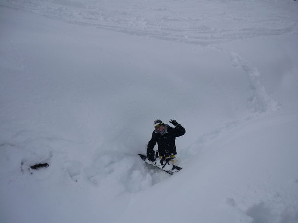 snowboading in the mountains - 