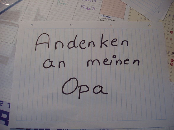 Andenken an meinen Opa - 