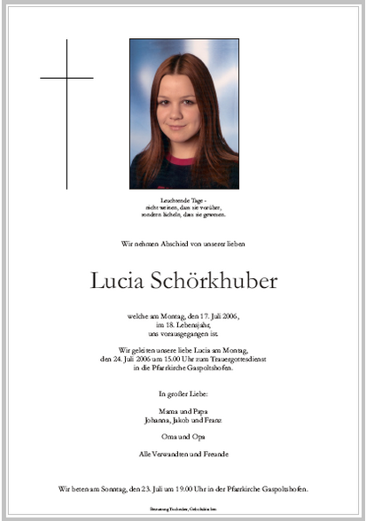 Lucia lebt in uns. - 