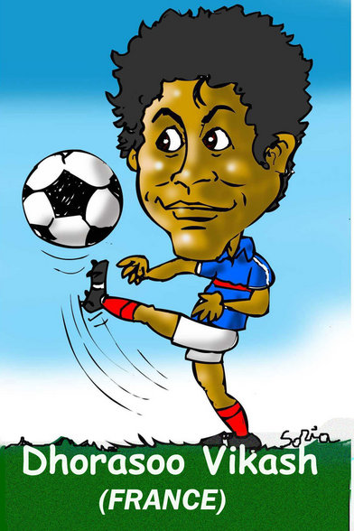 Fussball ,,Cartoon" - 