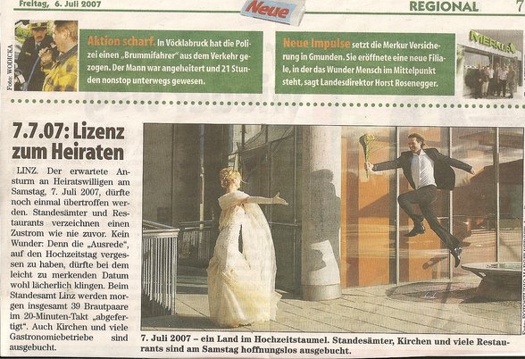 07.07.2007 HOCHZEIT ZEITUNG - 