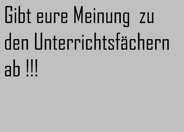 Unterrichtsfächer - 