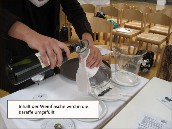 Weißweinservice - Belüften - 