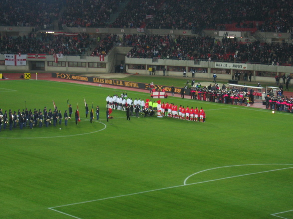 Fussballspiel Österreich-England - 