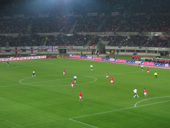 Fussballspiel Österreich-England - 