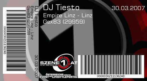 DJ Tiesto @ Empire Linz am Fr 30.3.07 - 
