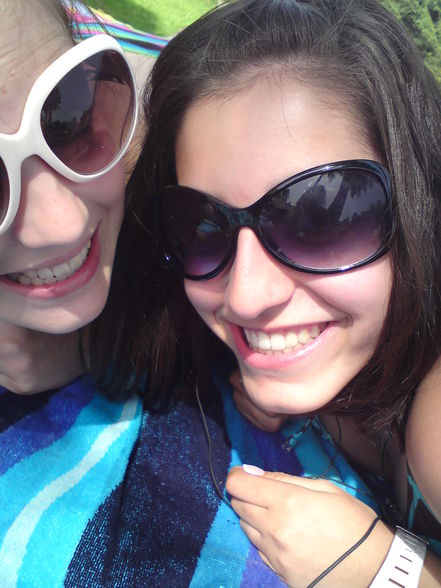 en la piscina con mi sol :) - 