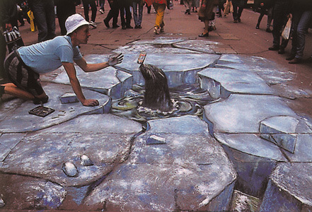 Julian Beever's pavement drawings - 