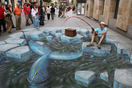 Julian Beever's pavement drawings - 