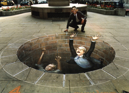 Julian Beever's pavement drawings - 