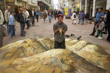 Julian Beever's pavement drawings - 