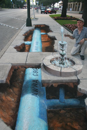 Julian Beever's pavement drawings - 