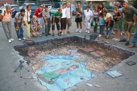 Julian Beever's pavement drawings - 