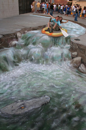 Julian Beever's pavement drawings - 