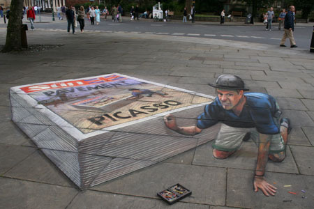 Julian Beever's pavement drawings - 