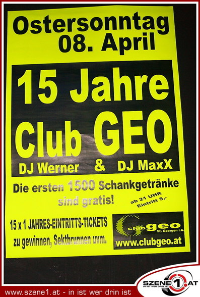 15 JAHRE Club" G E O " - 