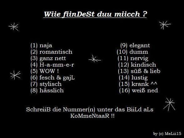 Wie findest du mich..? - 