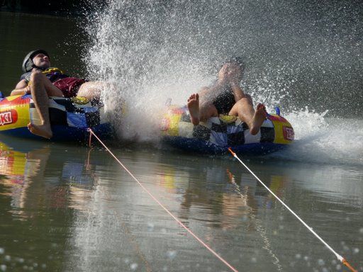 Motorbootfahren auf der Donau - 